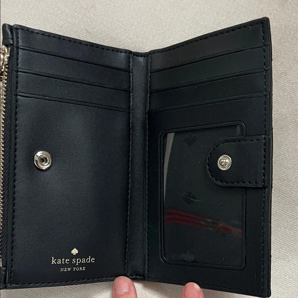 Kate Spade Black Quilted Keychain Pouch NEW - Picture 5 of 6